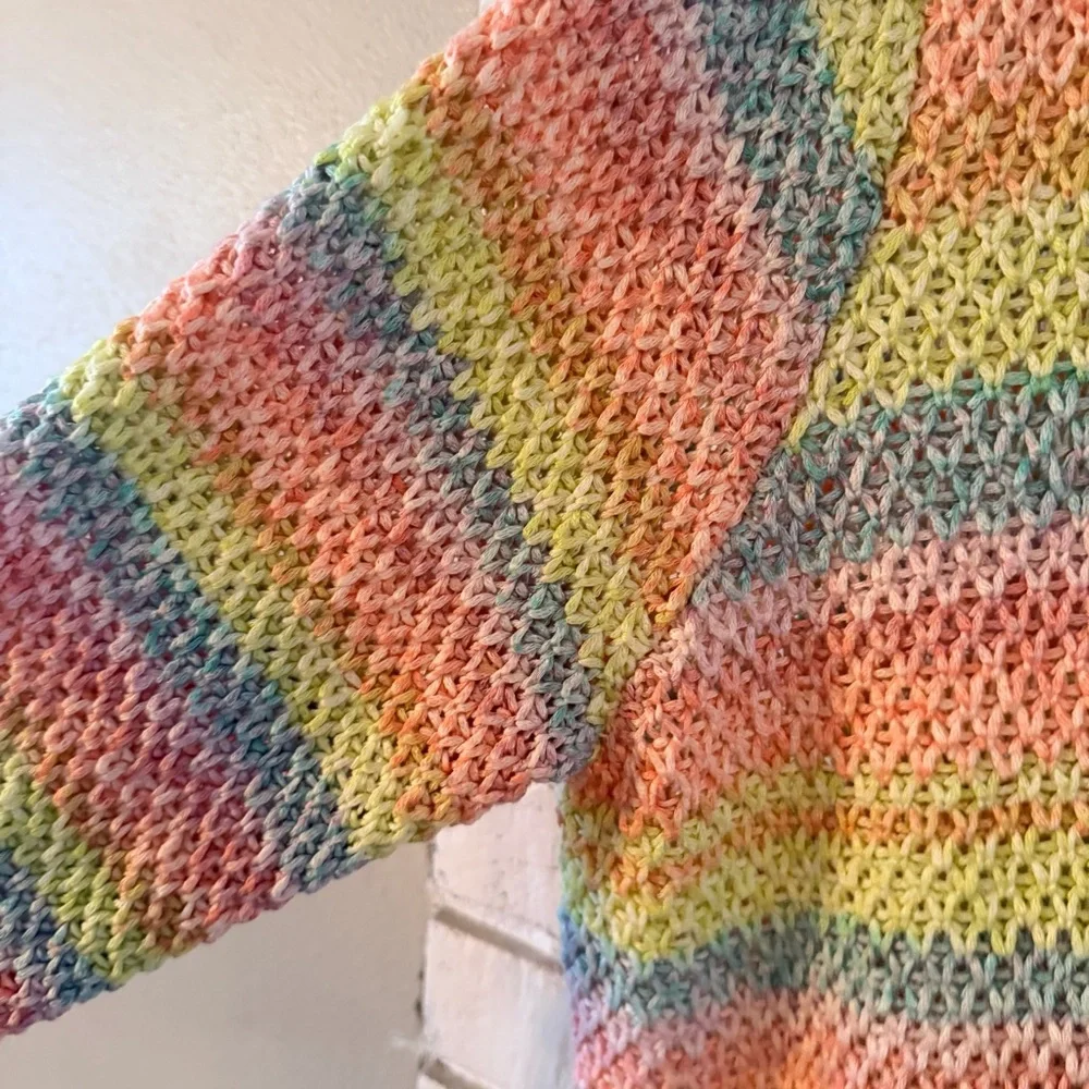 Adyson Parker Rainbow Stripe Knit Cardigan